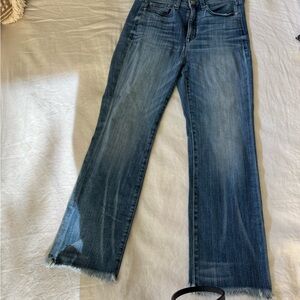 AYR denim cropped raw hem jean 28